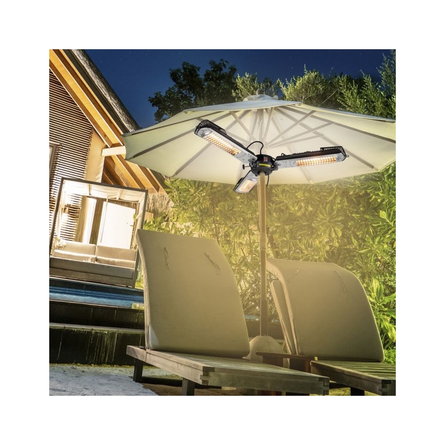 JUST LIGHT. 99513-18 - Grzejnik zewnętrzny GLOW 3x650W/1300W/2000W/230V IP34