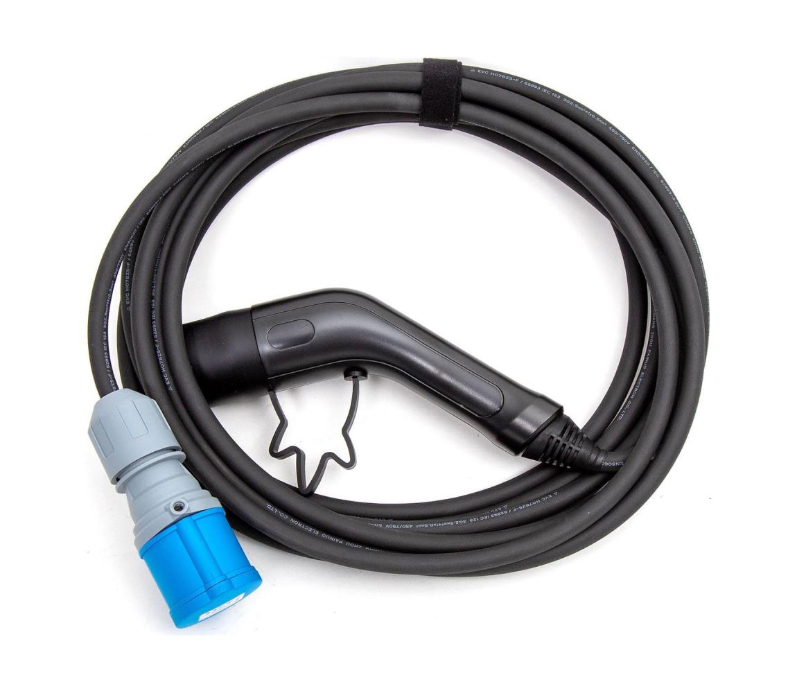 Kabel do ładowania EV typ 2, 7 m, 3,6 kW, 16 A