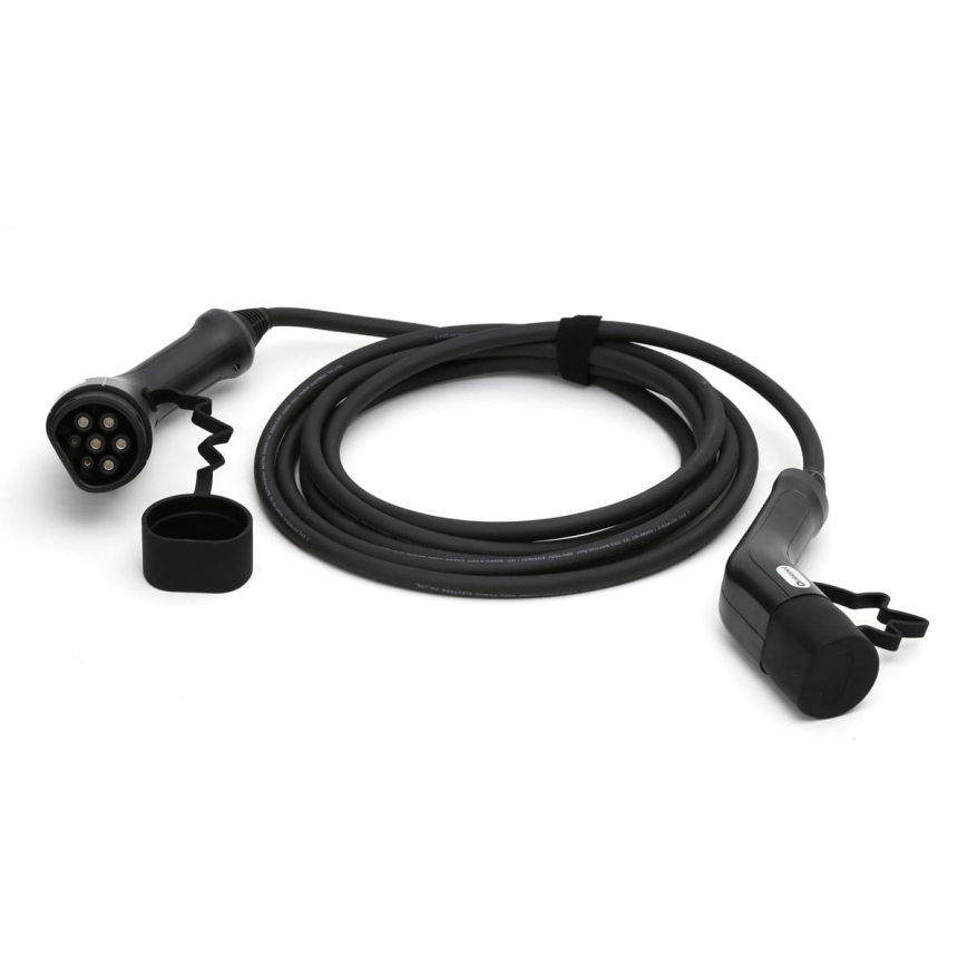 Kabel ładujący do samochodów elektrycznych typu 2 5m 11kW 16A IP54 czarny