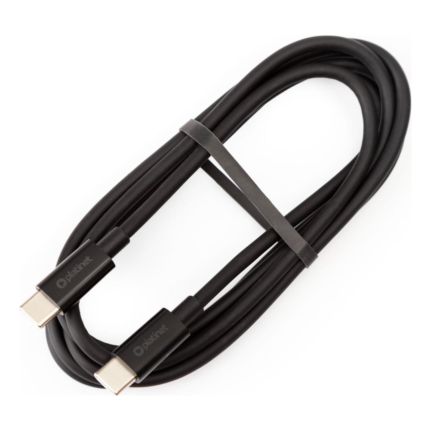 Kabel USB USB-C / USB-C złącze 100W 1,5m czarny