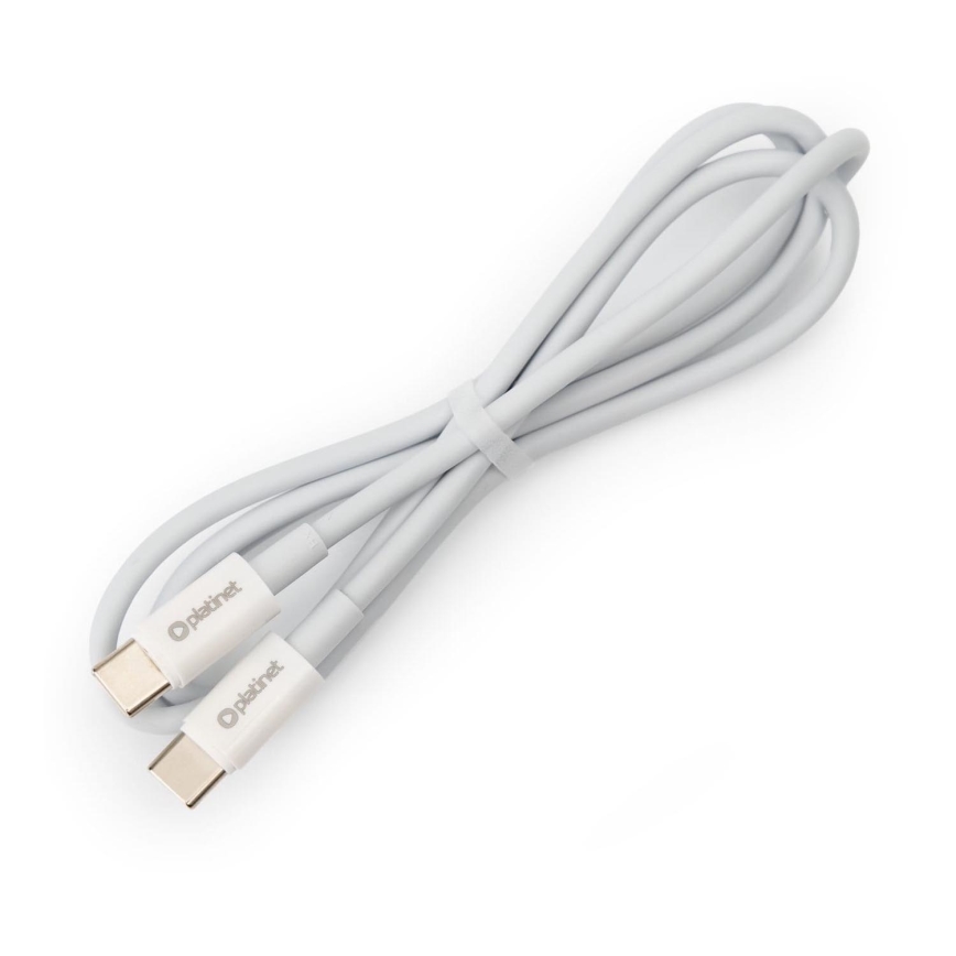 Kabel USB USB-C / USB-C złącze 60W 1m biały
