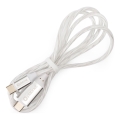 Kabel USB USB-C / USB-C złącze z LED podświeceniem 60W 1m biały