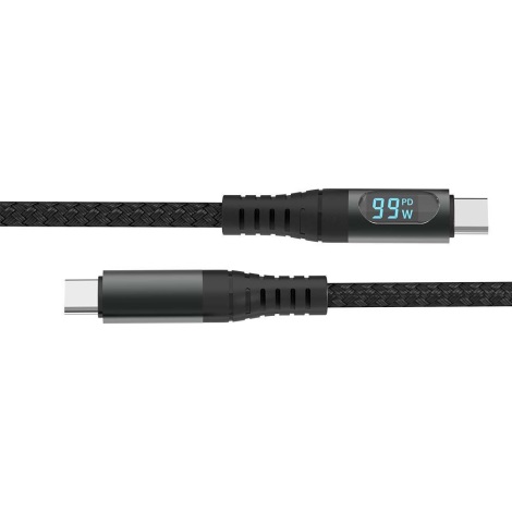 Kabel USB Złącze TYP C Wyświetlacz LED 1m