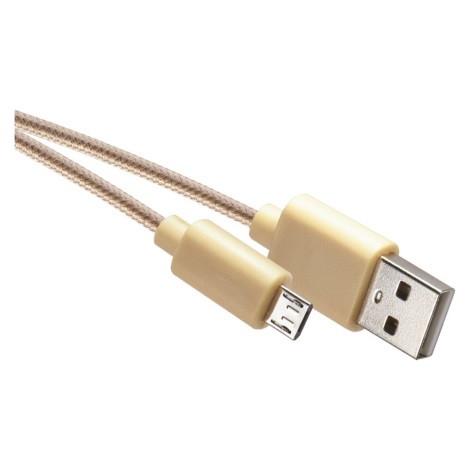 Kabel USB Złącze USB 2.0 A / złącze micro USB B złoty