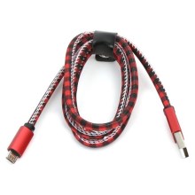 Kabel USB Złącze USB A / Micro USB 1m czerwony