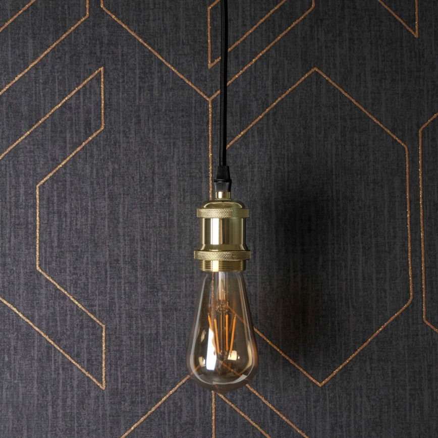 Kabel zasilający 1xE27/20W/230V złoty