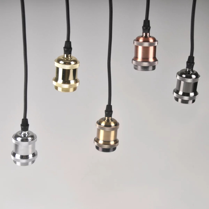 Kabel zasilający 1xE27/20W/230V złoty