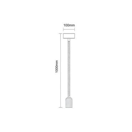 Kabel zasilający 1xE27/60W/230V 1 m