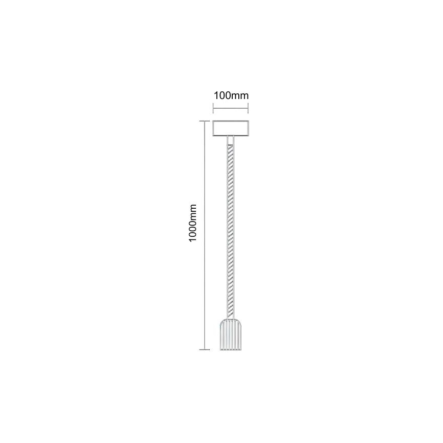 Kabel zasilający 1xE27/60W/230V 1 m