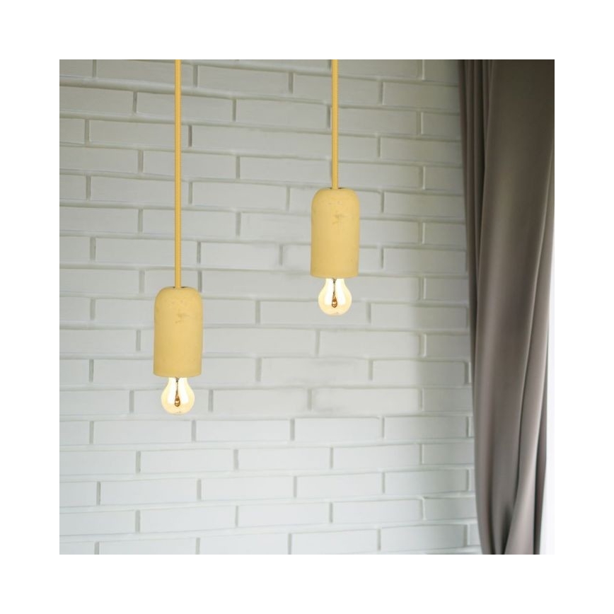 Kabel zasilający 1xE27/60W/230V beton/beżowy