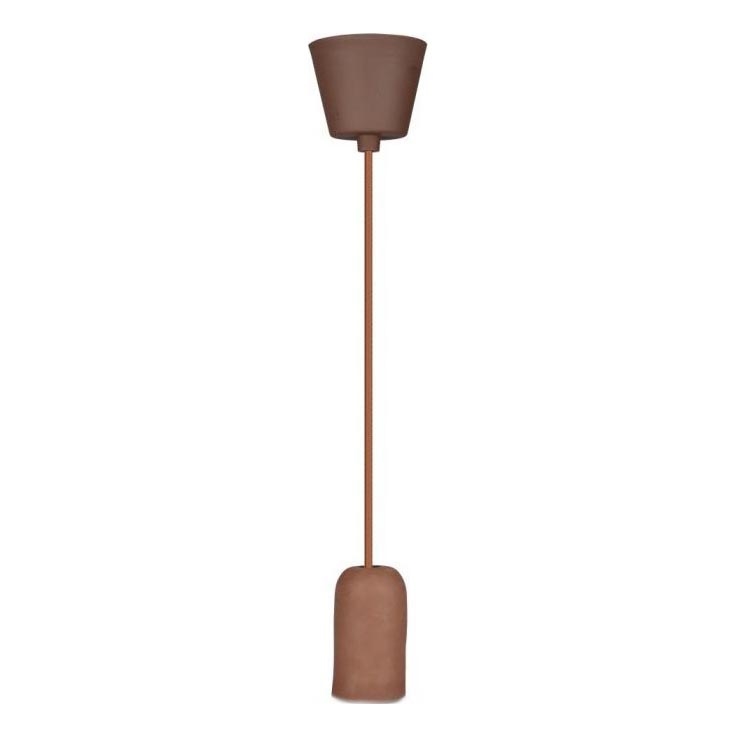 Kabel zasilający 1xE27/60W/230V beton/brązowy