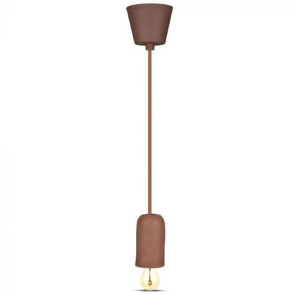 Kabel zasilający 1xE27/60W/230V beton/brązowy