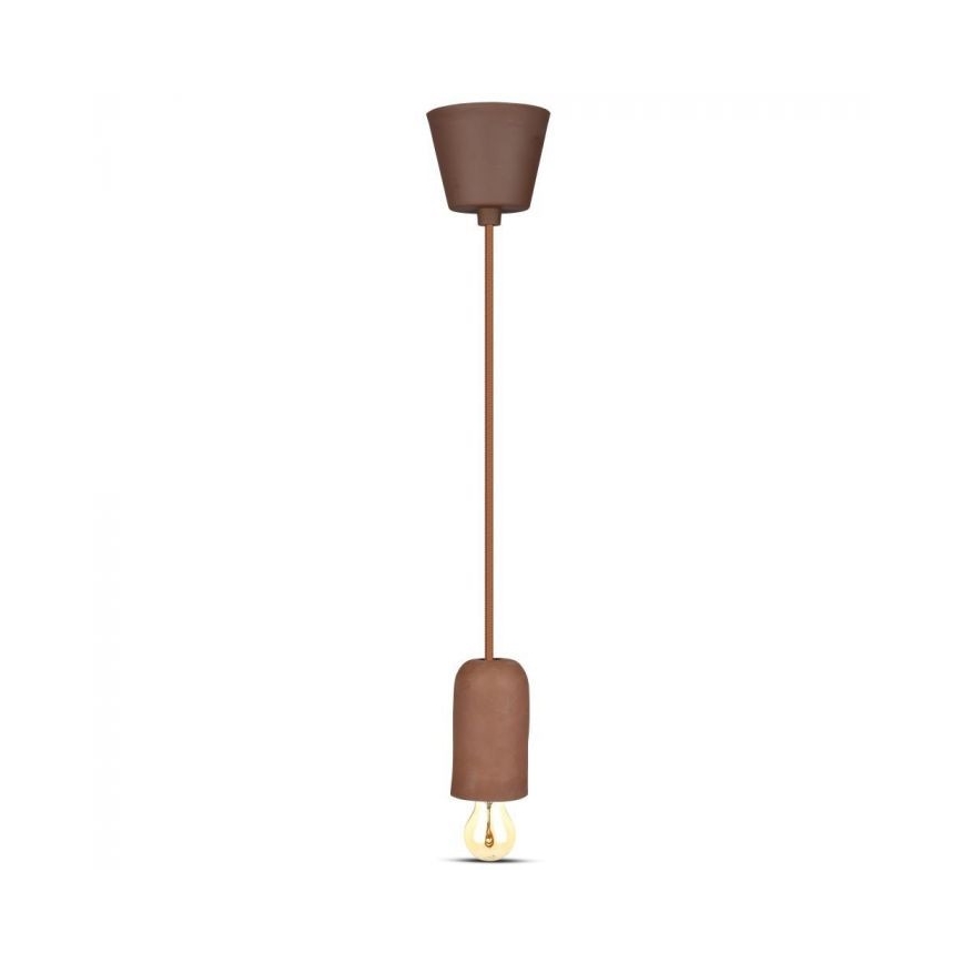 Kabel zasilający 1xE27/60W/230V beton/brązowy