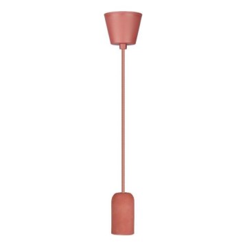 Kabel zasilający 1xE27/60W/230V beton/czerwony