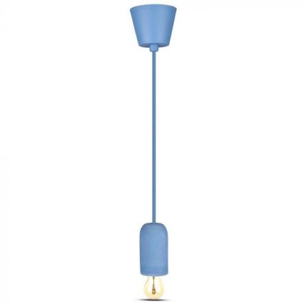 Kabel zasilający 1xE27/60W/230V beton/niebieski