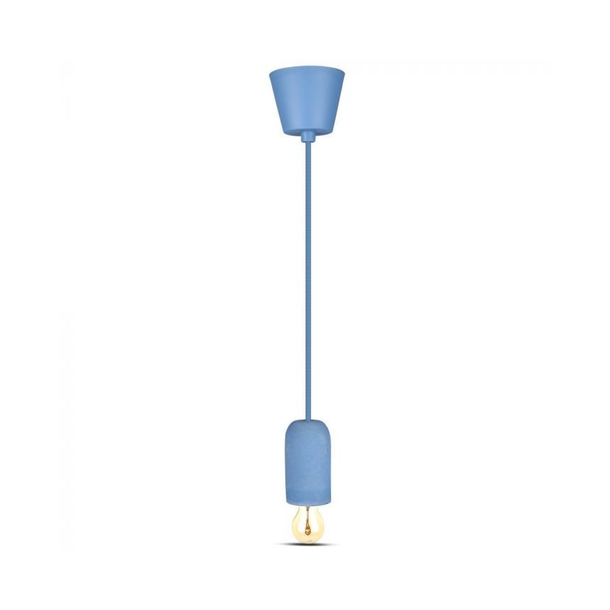 Kabel zasilający 1xE27/60W/230V beton/niebieski