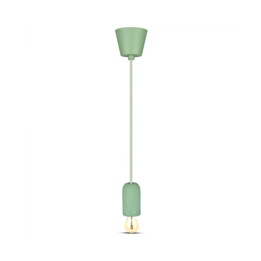 Kabel zasilający 1xE27/60W/230V beton/zielony