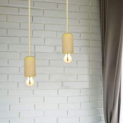 Kabel zasilający 1xE27/60W/230V beton/żółty