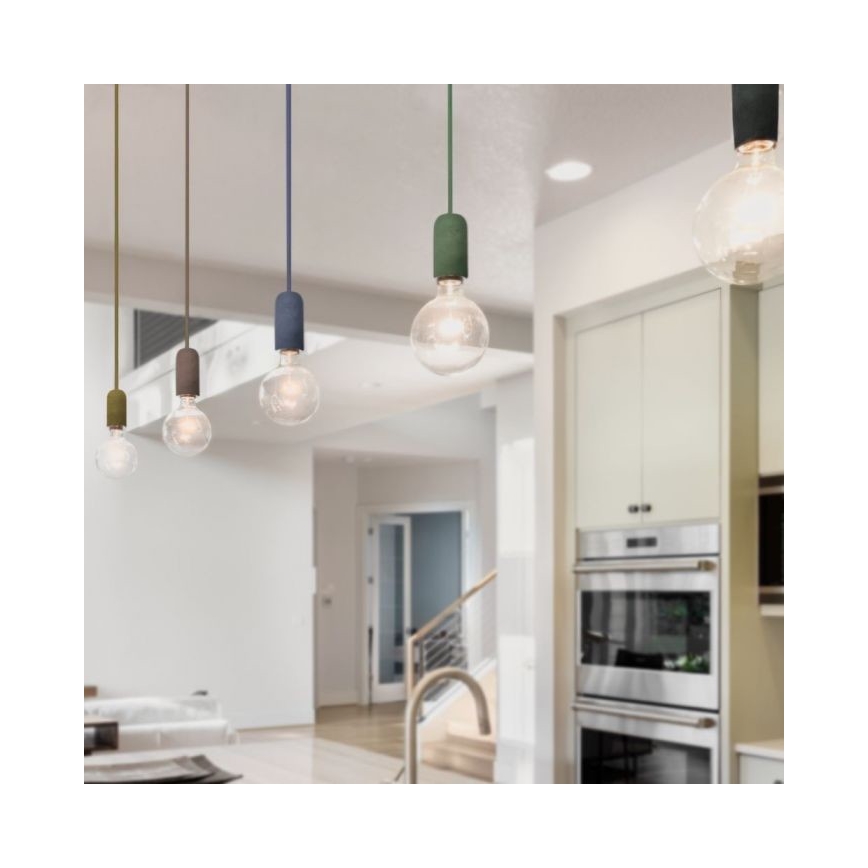 Kabel zasilający 1xE27/60W/230V beton/żółty