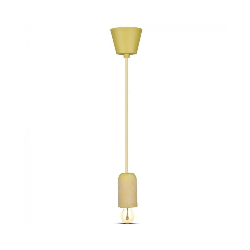 Kabel zasilający 1xE27/60W/230V beton/żółty