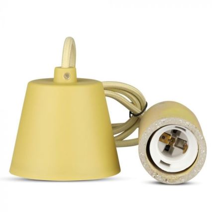Kabel zasilający 1xE27/60W/230V beton/żółty