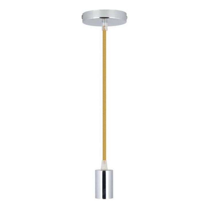 Kabel zasilający 1xE27/60W/230V brązowy/chrom błyszczący