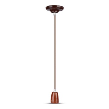 Kabel zasilający 1xE27/60W/230V brązowy/porcelana