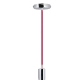 Kabel zasilający 1xE27/60W/230V ciemnoróżowy/chrom błyszczący