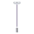 Kabel zasilający 1xE27/60W/230V fioletowy/chrom błyszczący