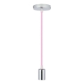 Kabel zasilający 1xE27/60W/230V jasnoróżowy/chrom błyszczący