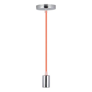 Kabel zasilający 1xE27/60W/230V pomarańczowy/chrom błyszczący
