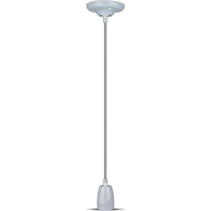 Kabel zasilający 1xE27/60W/230V szary/porcelana