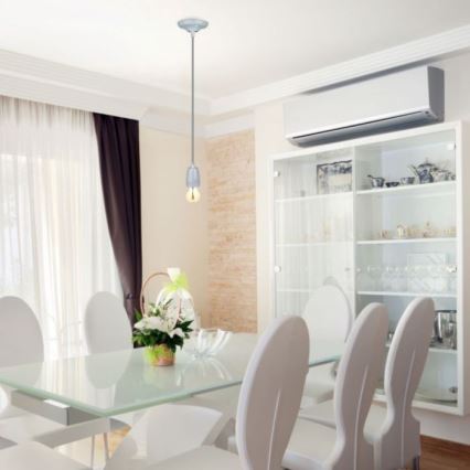 Kabel zasilający 1xE27/60W/230V szary/porcelana