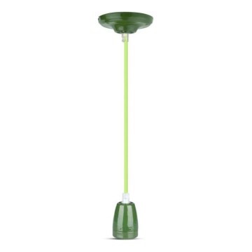 Kabel zasilający 1xE27/60W/230V zielony/porcelana