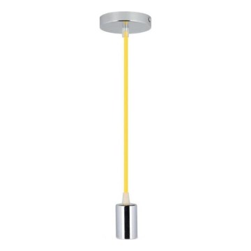Kabel zasilający 1xE27/60W/230V żółty/chrom błyszczący