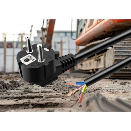 Kabel zasilający 3 m, 230 V, czarny
