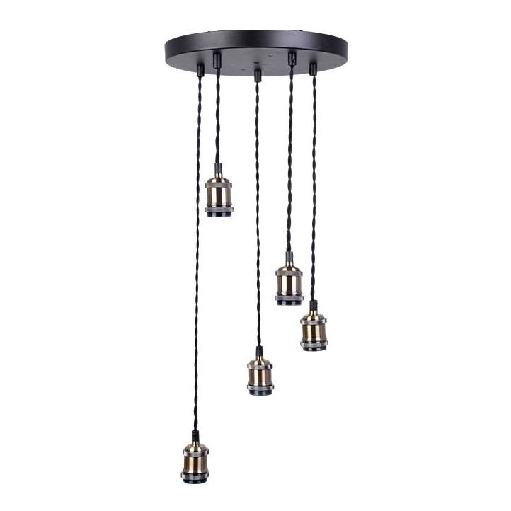 Kabel zasilający 5xE27/60W/230V brąz