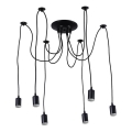 Kabel zasilający 6xE27/60W/230V pająk czarne