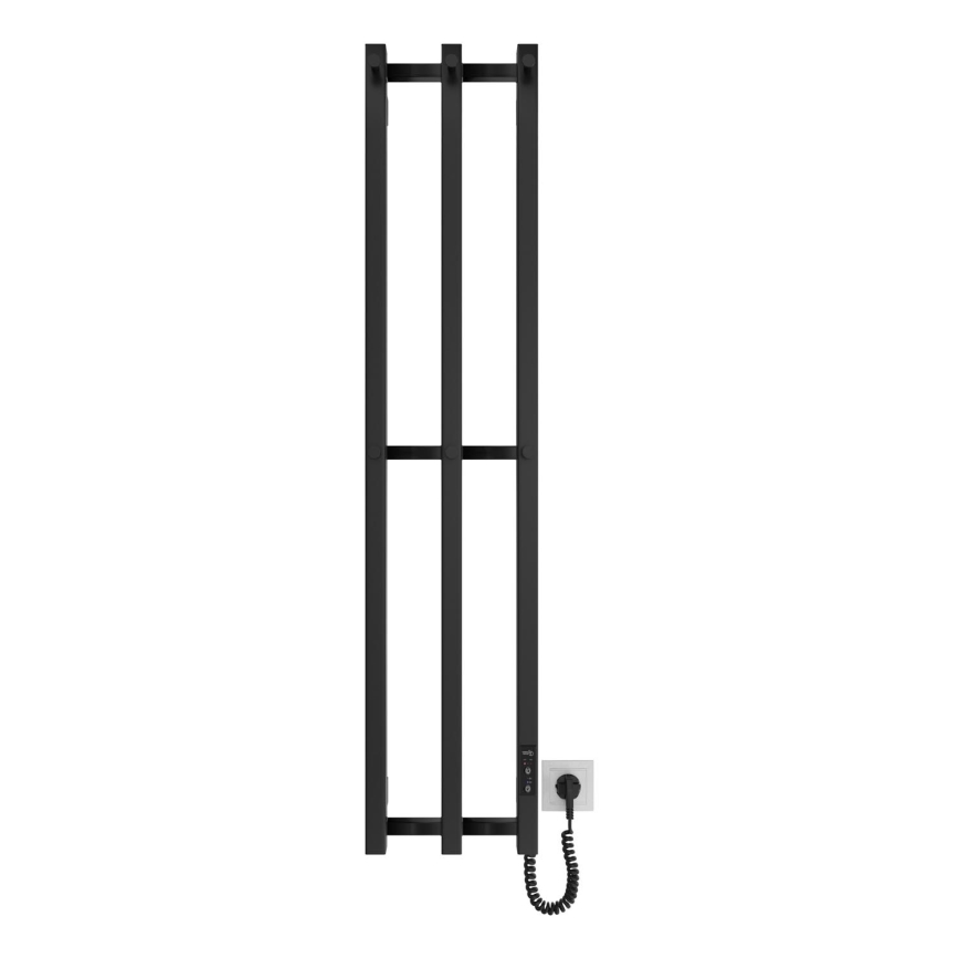 Kaloryfer łazienkowy HF SLIM 110W/230V 117x25 cm czarny kątowy