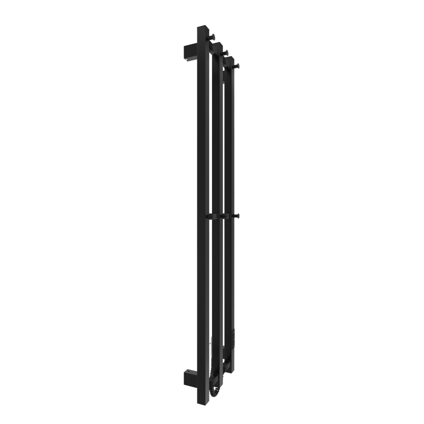Kaloryfer łazienkowy HF SLIM 110W/230V 117x25 cm czarny kątowy