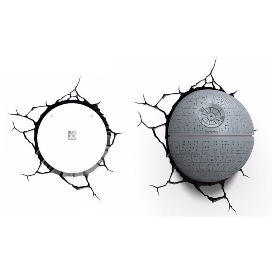Kanlux 15216 - Reflektor punktowy Kinkiet 3D STAR WARS DEATH STAR LED/3xAA