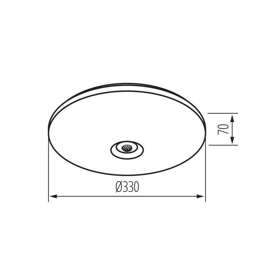 Oprawa sufitowa LED z czujnikiem ruchu i zmierzchu FOGLER LED/17W/230V, średnica 33 cm