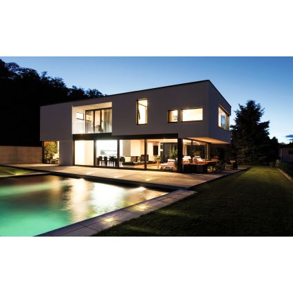 Zewnętrzna oprawa najazdowa LED GORDO LED/1W/230V 9,5x9,5 cm IP67 stal nierdzewna