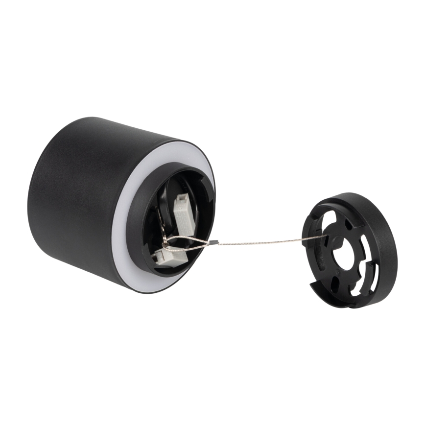 Oprawa punktowa LED SONOR LED/6W/230V 3000/4000/5700K + LED/1,5W 2200K średnica 9 cm czarna
