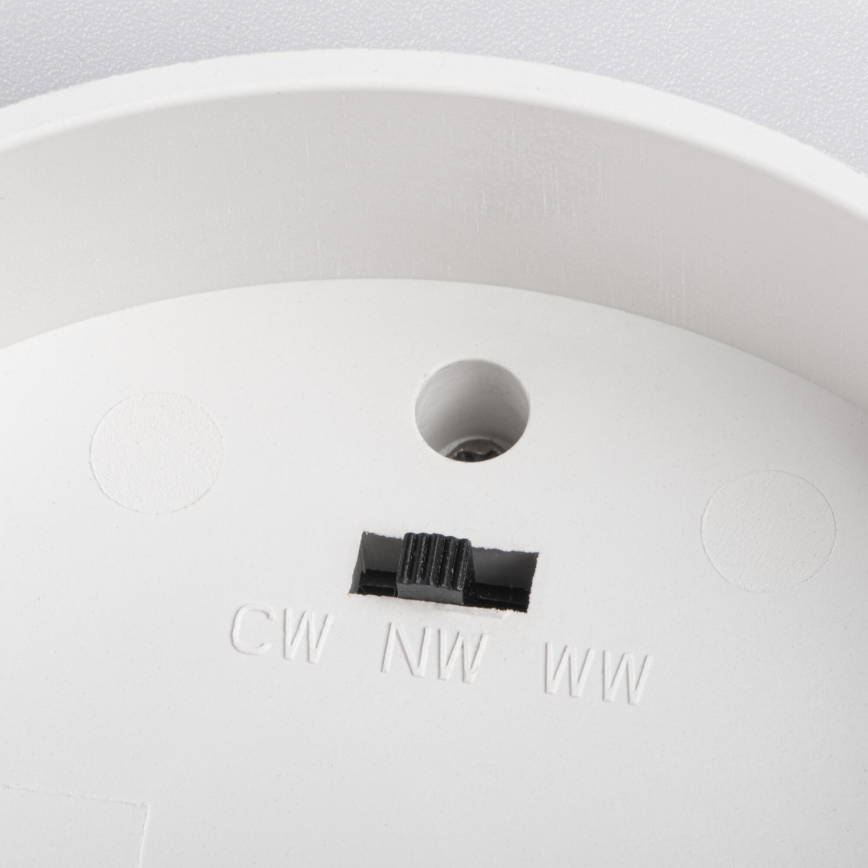 Oprawa punktowa LED SONOR LED/12W/230V 3000/4000/5700K + LED/1,5W 2200K śr. 14 cm biała
