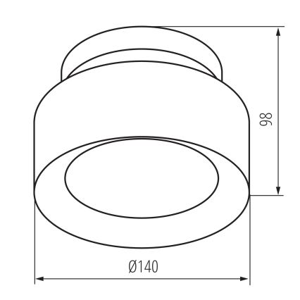 Oprawa punktowa LED SONOR LED/12W/230V 3000/4000/5700K + LED/1,5W 2200K śr. 14 cm biała