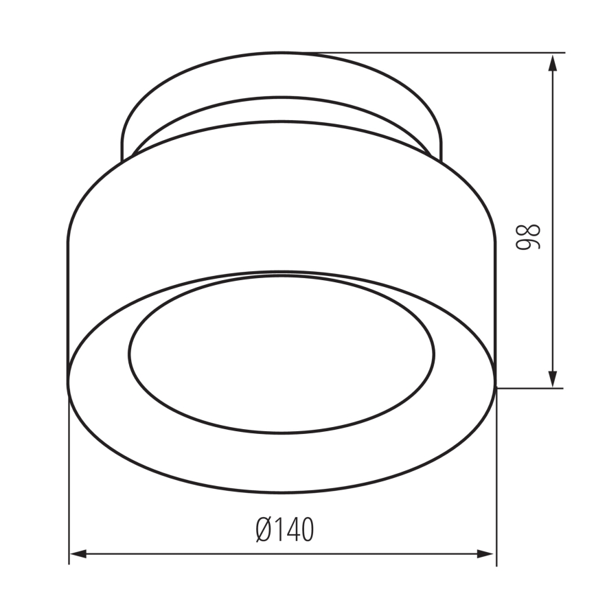 Oprawa punktowa LED SONOR LED/12W/230V 3000/4000/5700K + LED/1,5W 2200K śr. 14 cm biała