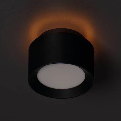 Oprawa punktowa LED SONOR LED/12W/230V 3000/4000/5700K + LED/1,5W 2200K śr. 14 cm czarna