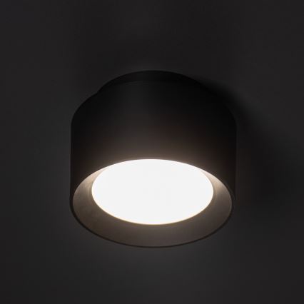 Oprawa punktowa LED SONOR LED/12W/230V 3000/4000/5700K + LED/1,5W 2200K śr. 14 cm czarna