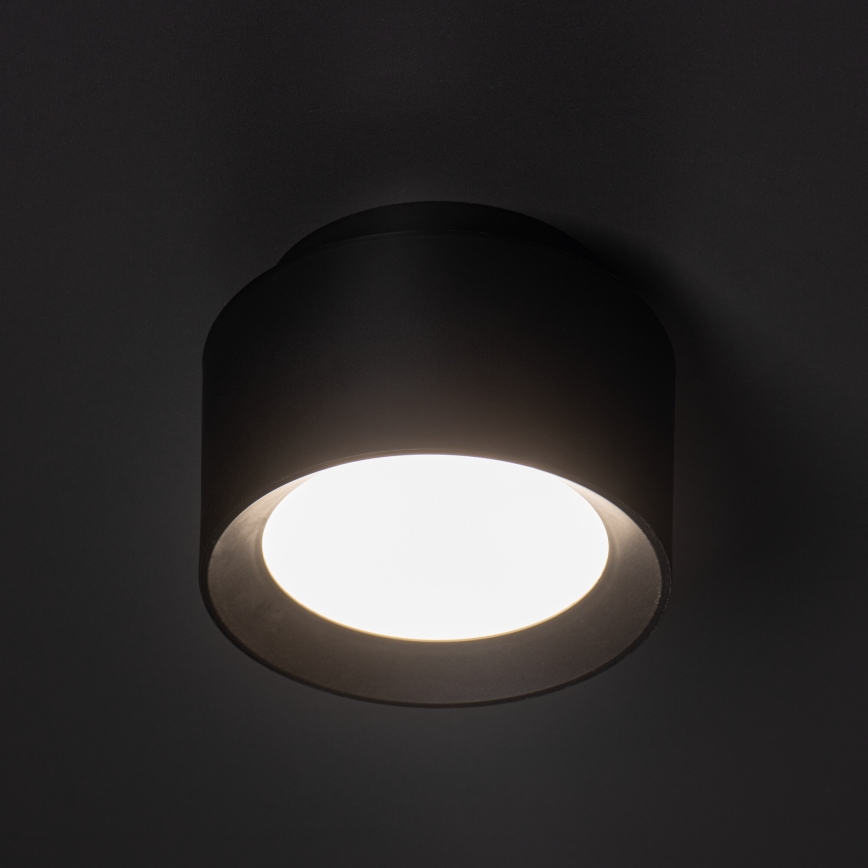 Oprawa punktowa LED SONOR LED/12W/230V 3000/4000/5700K + LED/1,5W 2200K śr. 14 cm czarna